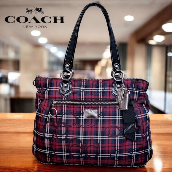 Coach Poppy Plaid Bag - Picture 1 of 13